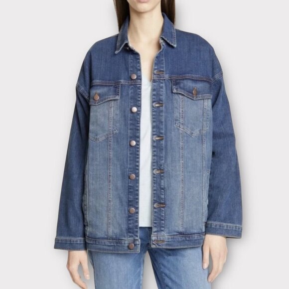 Eileen Fisher Petite Denim Jacket Dark Wash - Picture 10 of 10